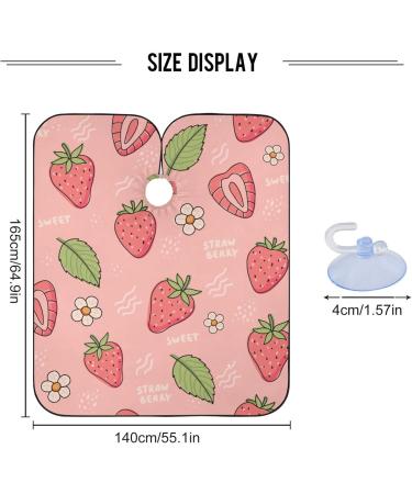 Shop Waterproof Barber Cape - Cute Strawberries & Cheetah Haircut Bib for Men & Women - International Shipping Available - Buy Online on GoSupps.com