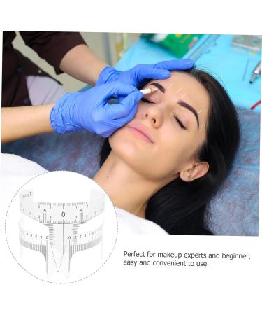 WOONEKY 10pcs Eyebrow Design Ruler Mapping Stickers for Microblading Measuring Ruler Eyebrow Shape White - Buy Online on GoSupps.com