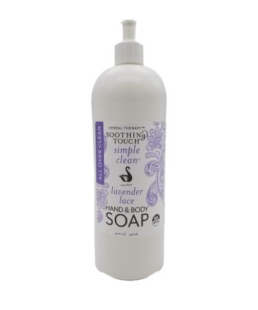 Soothing Touch Hand & Body Soap Lavender Lace 32 oz Professional Grade Lavender Oil Gentle Paraben Free Vegan