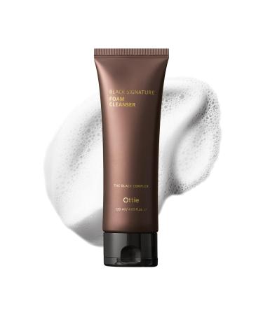 Ottie Black Signature Foam Cleanser 4.05 fl oz | facial cleanser facewash hydrating face wash makeup remover pore cleaner foaming face wash cleanser travel face wash face cleanser for women