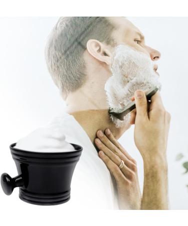 Qaziuy Men's Shaving Bowl with Handle - Classic Black Soap Shell for a Perfect Shave | Traditional Shaving Brush Accessory - Buy Online on GoSupps.com