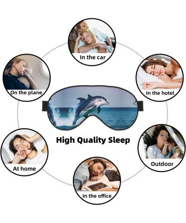 SSIMOO Cute Dolphin Print Eye Mask - Double-Sided Soft Light Blocking for Enhanced Sleep Quality - International Shipping Available - Buy Online on GoSupps.com