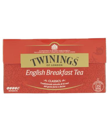 Twinings English Breakfast Tea - Black Tea in a tea bag - strong black tea made of high -quality tea leaves picked in Sri Lankas and India's best tea gardens 25 tea bags (50 g) 50 g (1 Pack) - Buy Online on GoSupps.com