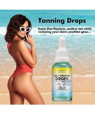 Luxfume Tanning Drops | Vegan Self Tanning Oil for Even Streak-Free Tan - Buy Online on GoSupps.com