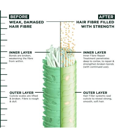 Garnier Fructis Hair Filler + Bonding Fiber Repair Pre-Shampoo Treatment For Damaged Hair Repairs & Strengthens Broken Bonds Fills Hair with Strength 7 Layers Deep 300ml Step 1: Pre-Shampoo 300 ml (Pack of 1) - Buy Online on GoSupps.com