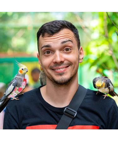 Nuanchu 6 Pieces Bird Diaper Washable Parrot Diapers Reusable Bird Flight Suit Diaper Waterproof Inner Layer Protective Parrot Nappy Clothes for Parakeet Parrot Mini Macaw Budgie Canary  Fruit Style Medium - Buy Online on GoSupps.com