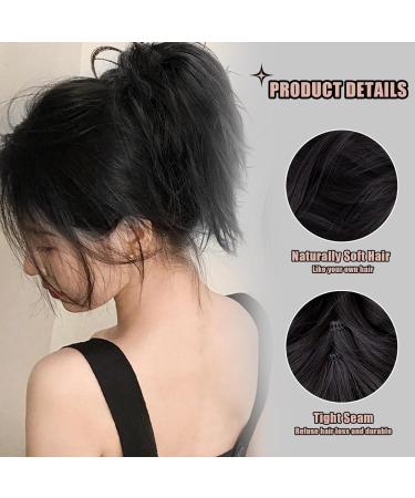 Clip on Ponytail for Woman 8 Teeth Claw Messy Bun Makeup Ponytail Extension Synthetic Fiber Stylish Clip in Claw Hair Washable Hairpiece for Photography Black - Buy Online on GoSupps.com