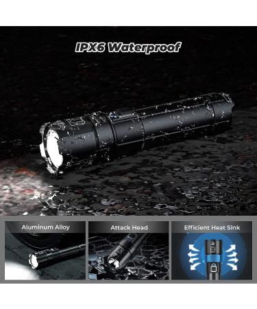 LEMihui 120000 Lumens Rechargeable LED Flashlight 2-Pack - Super Bright Handheld Flashlight for Camping and Hiking with 5 Light Modes and IPX6 Waterproof Design - Buy Online on GoSupps.com