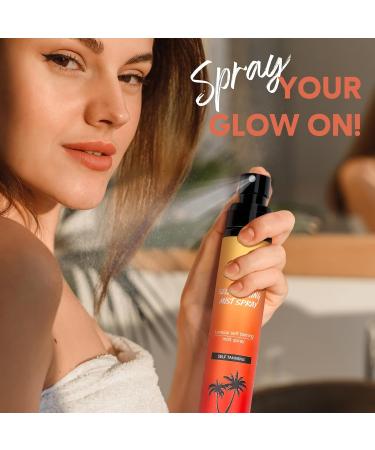 LUXELUX Tanning Face Mist - Sunless Tanner Spray for Natural Medium to Dark Tan | 4.05 Fl Oz (120ml - Buy Online on GoSupps.com