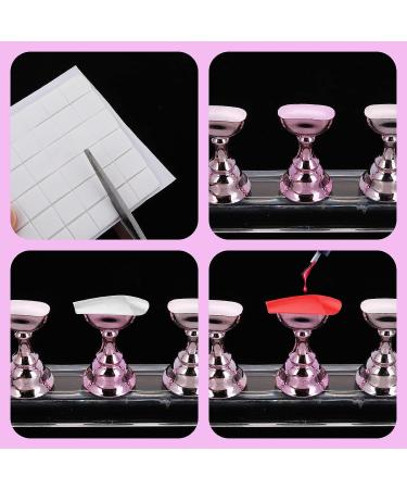 Lusofie 2 Set Nail Stand for Press On Nails - Magnetic Base for Painting, Display, and Practice - Salon and Home DIY - Buy Online on GoSupps.com