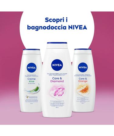  NIVEA NIVEA Care & Diamond Bath Shower 750ml Soap in Cleansing and Moisturizing Cream Shower Cream Enriched with Vitamins C E and Nutritive Oils with Calla Floral Scent - Buy Online on GoSupps.com
