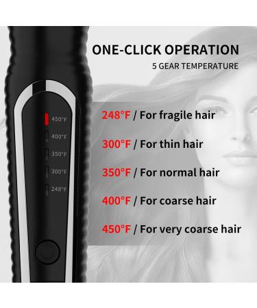 Premium 1 1/4 Inch Curling Iron - Ceramic Coating Adjustable Temp 7 Inch Barrel 450 F Instant Heat - Ideal for Long Hair - Dual Voltage Hair Curler - Buy Online on GoSupps.com