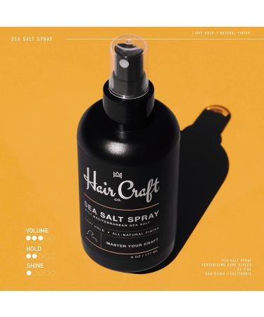 Hair Craft Co. Men's Hair Clay & Sea Salt Spray Bundle - Medium + Light Hold - Matte Finish - Volume + Texture - Stylist Approved - Scented - 2.8oz + 6oz - Buy Online on GoSupps.com