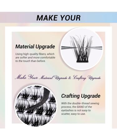 MAEXUS Lash Clusters DIY Eyelash Extensions - 120 Natural Look C D Curl Wispy Lashes (0.07D 8-16mm MIX) for Mega Volume - Buy Online on GoSupps.com