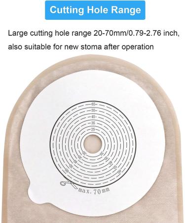 20PCS Colostomy Bags  Ostomy Supplies  One Piece Drainable Ostomy Pouch for Ileostomy Stoma Care  Cut-to-Fit (20-70cm) 20-70-20pcs - Buy Online on GoSupps.com