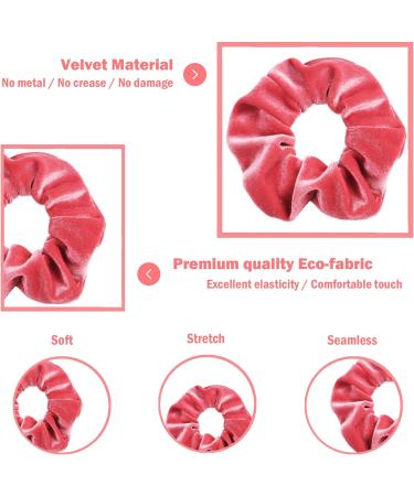 VENUSTE Scrunchies for Women and Girls Premium Velvet Scrunchy for Hair Cute Colors Elastic Thick Bands Soft Ropes Ponytail Holder Hair Accessories 12 Pack Multi - Buy Online on GoSupps.com