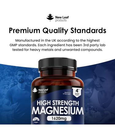 High Absorption Magnesium Citrate Capsules 1620mg - 240 Count - Vegan Friendly - Muscle, Bone & Sleep Support - Made in the UK - Buy Online on GoSupps.com