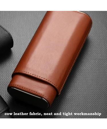 Cigar Case for Men Portable Travel Case Cedar Wood Cigar Humidor with Cigar Cutter Cigar Box Hold 3 Cigars - Buy Online on GoSupps.com
