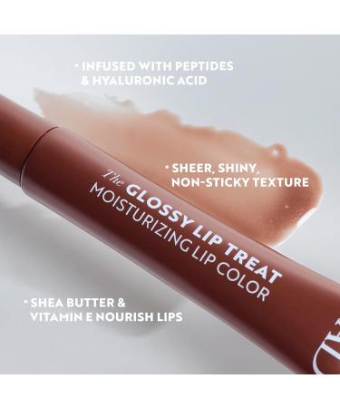  Isadora IsaDora Glossy Lip Treat Lip Gloss nourishing for plump lips stimulates collagen production unique shine glue-free vegan with shea butter transparent - Buy Online on GoSupps.com