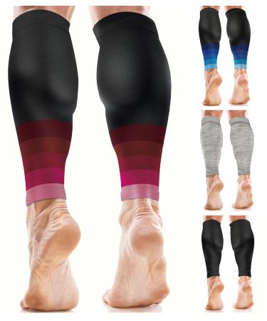 aZengear Calf Compression Sleeves for Men & Women - Shin Splint and Calf Support Brace - Compression Calf Guards - Leg Sleeves for Torn Muscle Cramps (L-XL Pink Black) L-XL Pink Black - Buy Online on GoSupps.com