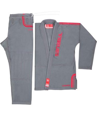 Sanabul Core Competition BJJ Gi IBJJF Approved - Grey/Red A2 (Special Sizing Guide) - Buy Online on GoSupps.com