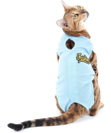Selmai Medical Pet Shirt for Dogs & Cats | Soft Cotton E-Collar Alternative | Post-Op Wound Protection & Nursing Clothing | Blue L - Buy Online on GoSupps.com