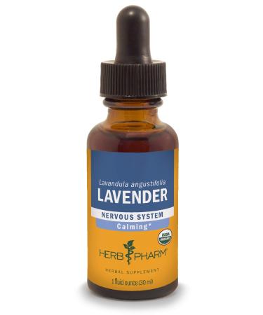 Herb Pharm Certified Organic Lavender Flower Liquid Extract for Calming Nervous System Support 1 Fl Oz 1 Fl Oz (Pack of 1)