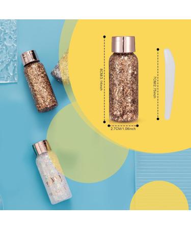4-Piece Glitter Gel Set - Mermaid Sequins & Chunky Glitter for Face & Body Makeup | Perfect for Masquerade Parties - Buy Online on GoSupps.com