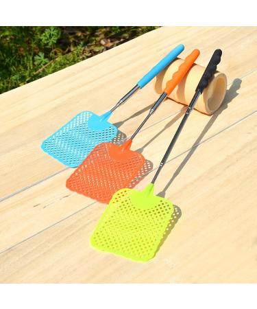 Adjustable Fly Swatter Telescopic Fly swatter Stainless Iron Metal Steel Fly mosquiito swatter Square Head Long Handle mosquiito kiiller and Fly swatter - Buy Online on GoSupps.com