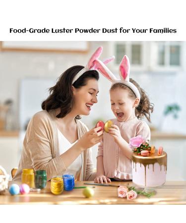 Luster Dust Edible Set - INOCERIS 4 Colors Vegan Food Grade Cake Dust Shimmer Powder Set  Metallic Luster Dust for Cake Decorating  Chocolate  Fondant  Cake Pops - Buy Online on GoSupps.com