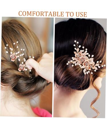 Beavorty 1 Set Leaf Pearl Hairpin Hair Accessories for Women Wedding Hairpin Fork Hairstyles Rhinestones Hair Comb Hair Combs for Women Decorative Hair Comb Clip Hairpins Accessory Metal - Buy Online on GoSupps.com