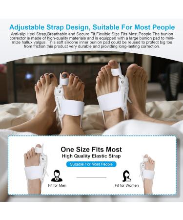 Premium Bunion Corrector for Men & Women | Adjustable Big Toe Alignment & Relief | Orthopedic Splint with Silicone Pad for Left/Right Feet - Buy Online on GoSupps.com