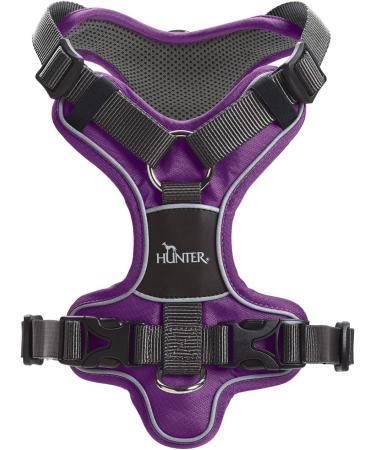 HUNTER Dog Harness - Adjustable Purple/Grey (79-107 cm) | Shop Now for International Shipping - Buy Online on GoSupps.com