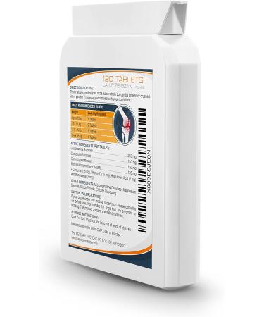 Advanced Joint Support Supplement for Dogs | Glucosamine, Chondroitin, MSM, Green Lipped Mussel & Curcumin | 120 Tablets | UK Manufactured - Buy Online on GoSupps.com