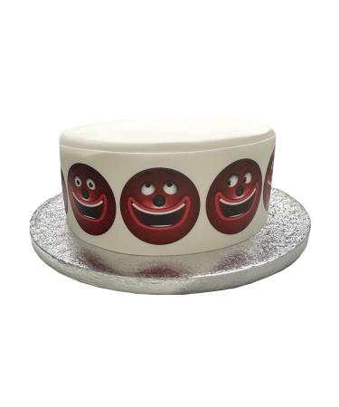 Orange Trading Dartmouth LTD A4 Edible Decor Icing Sheet Red Nose Silly Faces Border Edible Cake Topper Decoration