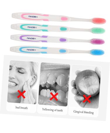 Hapinary Soft Toothbrush Set - 4 Pieces with Soft Handle Nano & Micro Oral Care - Ideal for Adults - Ships Worldwide from South Korea - Buy Online on GoSupps.com
