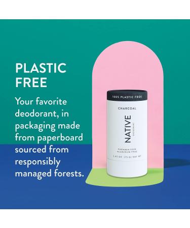 Naturally Effective Plastic Free Deodorant for Women and Men | Aluminum Free with Baking Soda, Probiotics, Coconut Oil, and Shea Butter | Charcoal Infused - Buy Online on GoSupps.com