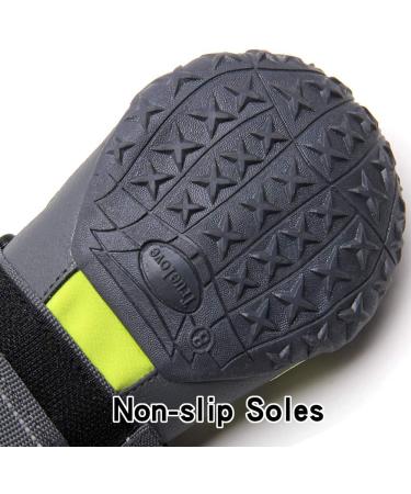 Mokcci TrueLove Waterproof Dog Boots - Reflective Straps for Small Medium & Large Dogs (4 Pack) - Paw Protection - Green - Buy Online on GoSupps.com