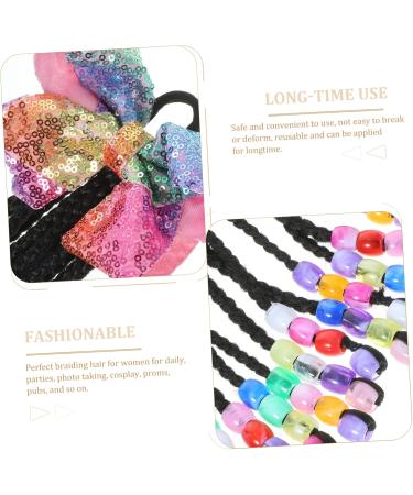 HEMOTON Ponytail Beads and Dreadlocks Synthetic Hairpiece Ponytail Hair Extension Cosplay Hair Accessory Women Hair Extension Braided Wigs Women's Hairpin Chemical Fiber To Weave 29X16CM As Shown 03 - Buy Online on GoSupps.com