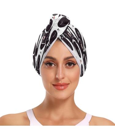 Panda Pattern Quick Dry Hair Cap Set - 2 Piece Super Absorbent Towel & Button Headband | Soft & Comfortable for All Hair Types - Buy Online on GoSupps.com