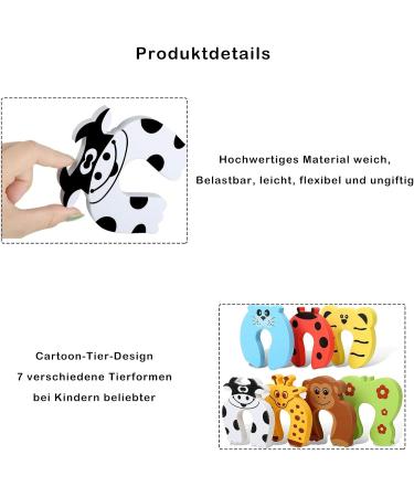 7-Piece Child Safety Door Stopper Foam Set | Finger Pinching Protection for Kids | Clamping Protection for Doors and Windows - Buy Online on GoSupps.com