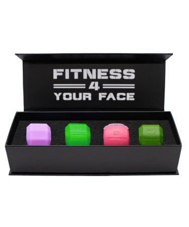 Jawzrsize Pop 'N Go and Custom Fit Jaw Enhancer - Jaw  Face  and Neck Exerciser  Helps Reduce Stress and Cravings - Facial Exercise (Total Contouring Kit  Pink & Green)