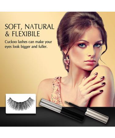 CUCKOO Natural Magnetic Eyelashes Kit - 5 Pairs Dramatic Style - Reusable Full Lashes - Magnetic Eyeliner and False Eyelashes Set - Buy Online on GoSupps.com