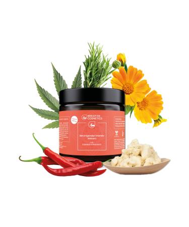 Warming pain -relieving hemp ointment/cream/balm for muscles & joints with organic chilli extract (capsaicin) hemp & rosemary |50ml |Vegan |500mg |Immediately effect