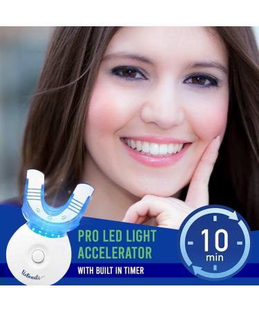 VieBeauti Teeth Whitening Kit - 5X LED Light with 35% Carbamide Peroxide Remineralizing Gel & Timer - Restore Your White Smile | Fast International Shipping - Buy Online on GoSupps.com