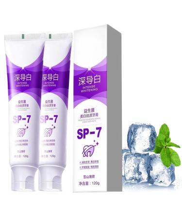 Sp-7 Ultra Whitening Sp 7 Toothpaste 2pcs probiotics whitening Toothpaste Deep Cleaning Care Toothpaste Fresh Breath Toothpaste Brightening & Stain Removing Toothpaste240g