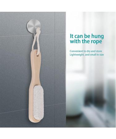 Foot file tote foot cuticle remover pedicure foot file skin callus pumice removal stone foot pedicure tool with wooden handle for pedicure and foot care - Buy Online on GoSupps.com