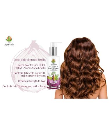 Onion Black Seed Hair Cleanser - 100% Natural & Ayurvedic for Strong Hair | 200ml | 20+ Herbal Ingredients | For Men & Women - Buy Online on GoSupps.com