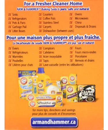 Six 6 Boxes - All Purpose Pure Baking Soda 500 grams (17 ounces) by Arm and Hammer All Safe and Natural Excellence and Purity in Cleaning Homes Garage Sinks and Carpets - Buy Online on GoSupps.com