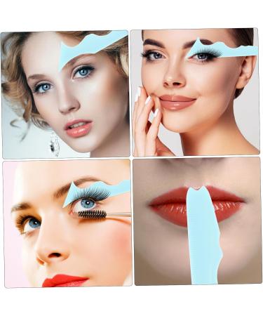 Mikinona 2pcs Silicone Beauty Ruler Blue Mascara Eyeshadow Auxiliary Guard Pads Eyeliner Makeup Bag for - Buy Online on GoSupps.com